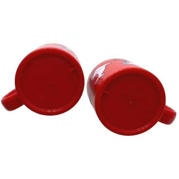 Vintage Sea World Mug Shamu Orca Penguin Sea Lion Logo Red Plastic Kid's Cup - Picture 5 of 8